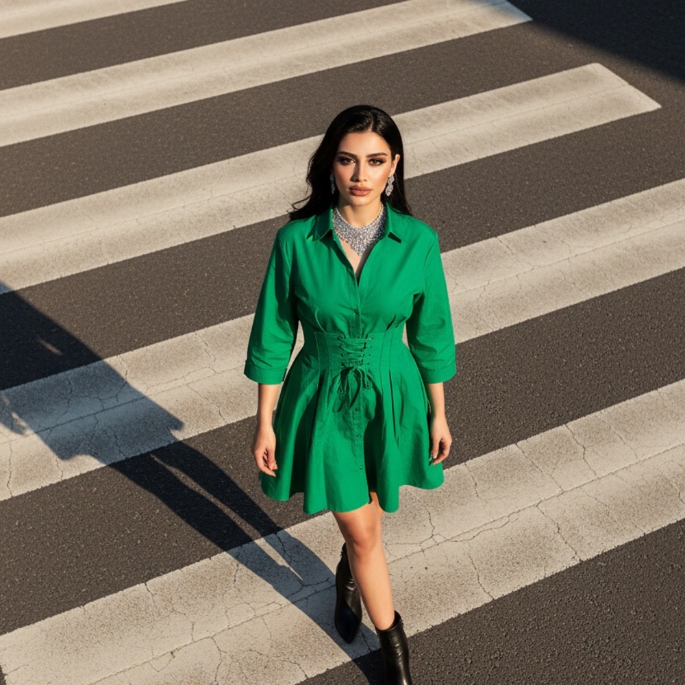 Elegant Green Women's Dress
